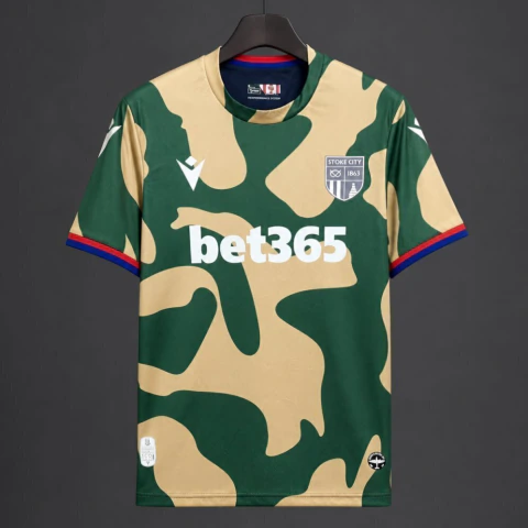 Camisa Stoke City Away 26/27 - Torcedor Macron Masculina - Camuflada