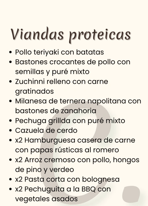 Viandas proteicas x14