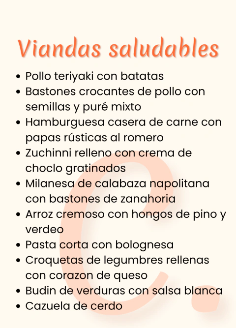 Viandas saludables x10
