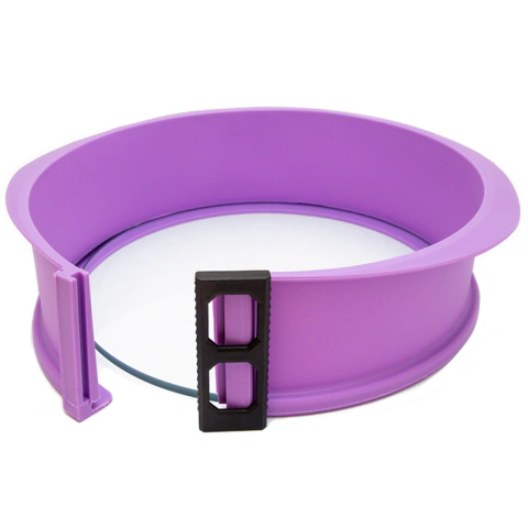 MOLDE DESMONTABLE REDONDO CON BASE DE VIDRIO VIOLETA