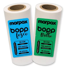Kit BOPP Brilho + Fosco A3 32cmx100m 18 Micras Marpax 02un