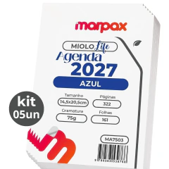 Miolo de Agenda Life 75g 14,5x20,5cm Azul Marpax 05un