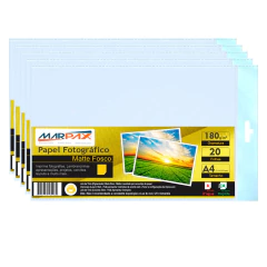 Papel Fotográfico Matte Fosco 180g A4 210X297 Marpax 1200fls