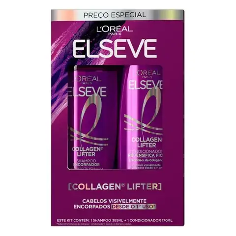Kit Shampoo 385ml + Condicionador 170ml Elseve Collagen Lifter