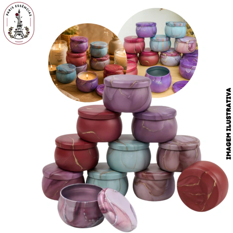 Kit 12 Latas Metal Estampadas - 150ml
