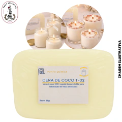 Cera de Coco para Vela T02 100% Vegetal (Ponto Química) - 1kg