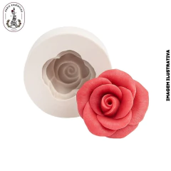 Molde De Silicone Vela Rosa Delicada - 1 Cavidade (UN)