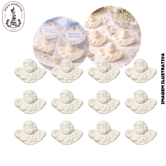 Kit c/12 Sabonetes Decorativos Formato Anjo Branco - (UN)