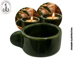 Porta vela Panelinha Verde Musgo - (UN)