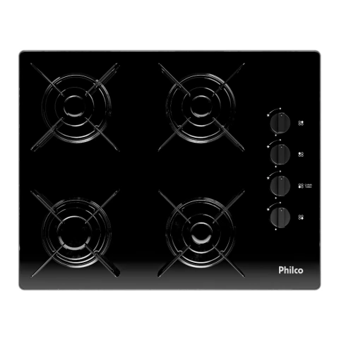 Cooktop a Gás Philco 4 Bocas Acendimento Superautomático PCT04A Bivolt