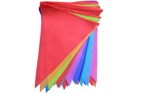 MEGABANDERÍN TRIANGULAR | 10 METROS DE FRISELINA | PAGLYU - comprar online