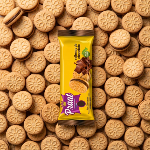 Galletitas Rellenas Vainilla & Chocolate | Praat 85 gr - comprar online