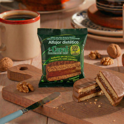 Ceral alfajor choco negro light x16 un - comprar online