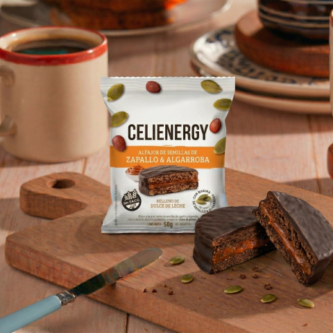 Celienergy alfajor zapallo y algarroba x12 un - comprar online