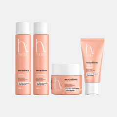 Kit Nutrição Capilar Macadâmia Cabelos Secos Hydra 4 Itens