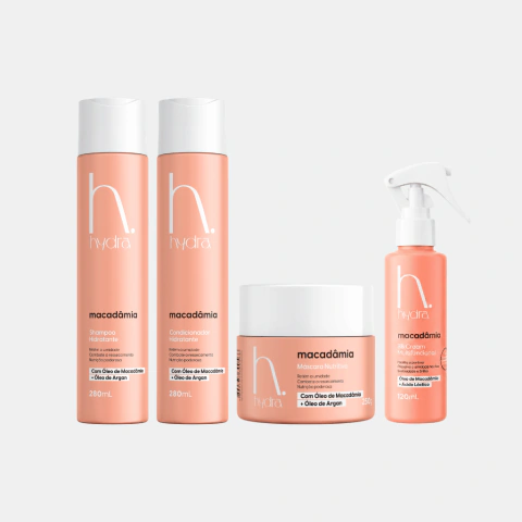 Kit Nutrição Intensa Macadâmia Cabelos Secos Hydra 4 Itens