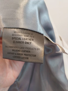 Tapado Trench Cuero Hueso Wilsons Leather Largo con Lazo - comprar online