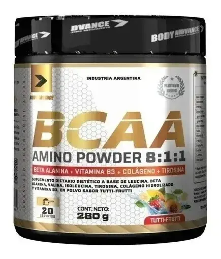 Bcaa 8:1:1 Amino Powder 280g Body Advance Varios Sabores