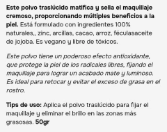 Polvo translúcido en internet