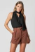 Blusa estilo Cachequer em crepe fluido Trimix - By Donna Chik na internet