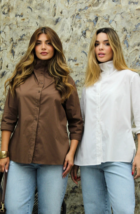Camisa Gola Alta Slim - comprar online