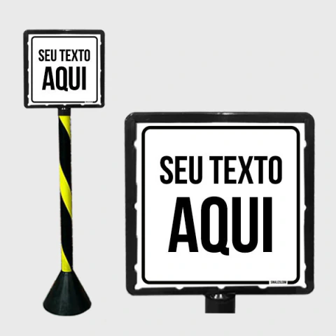 Pedestal com placa - PERSONALIZÁVEL