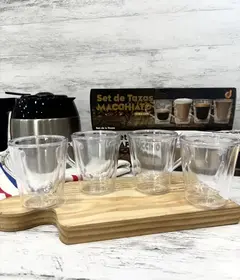 SET X4 TAZAS MACCHIATO DOBLE CAPA EN CAJA - comprar online