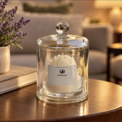 VELA AROMATICA LOTO EN CAMPANA CRISTAL CON PACKAGING