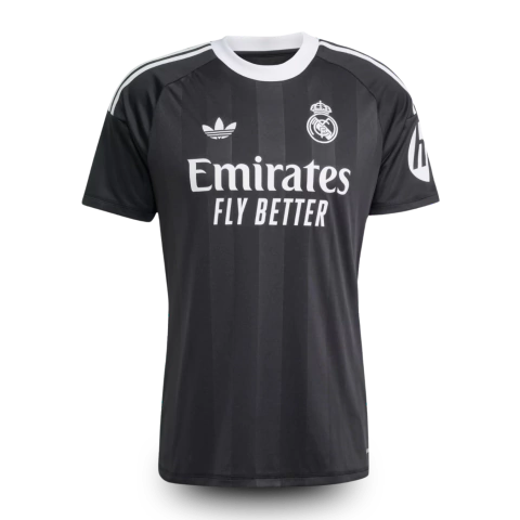 Camisa Goleiro Real Madrid 2025/26 Torcedor Adidas Masculino - Preto - comprar online