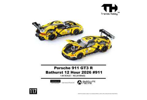 [Pré-Venda] - Trends Hobby - Porsche GT3 R - B12H 2026 #911 - R$ 142,00
