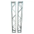 Kit 2 Torres Q20 Tubular de 1 metro em Aço Galvanizado