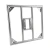 Base Quadrada Q25 de 70 x 70cm em Aço Galvanizado