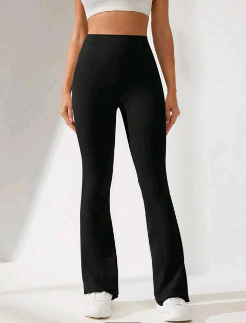 Flare Pants Push Up Negro