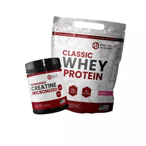 Combo One Fit Whey protein + Creatina 200g 40servs