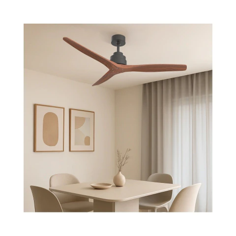 Ventilador de Techo Jamaica Negro y Caoba (Preventa)