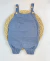 Romper Jardineiro Cris em Tricot com Bolso Frontal - Maria Chica Bebê