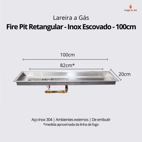 Fire Pit Retangular na internet