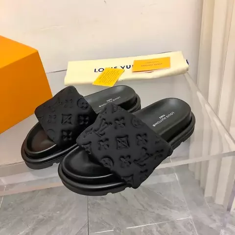 Chinelo LV Pool Pillow Black