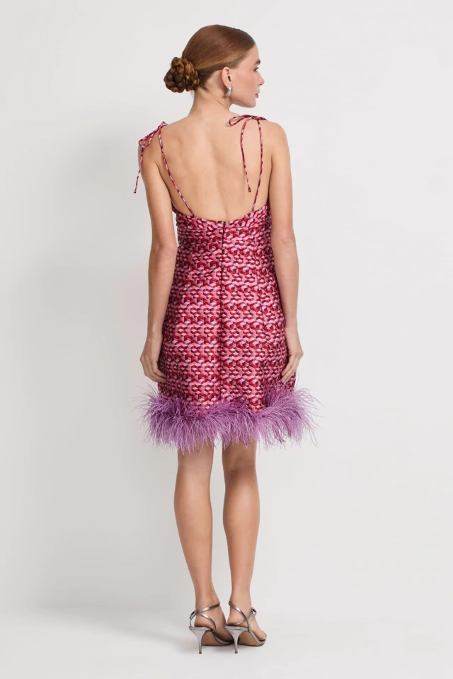 VESTIDO BEATRICE PLUMAS - D-Gaia