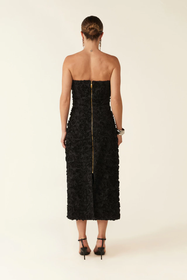 VESTIDO MIDI BORDADO FLORAL GAIA - comprar online