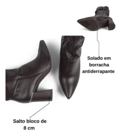 Imagem do Bota Feminina Tanara Smell Couro T9563