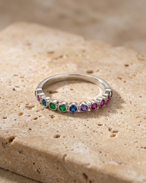 Anillo Piedras de Colores