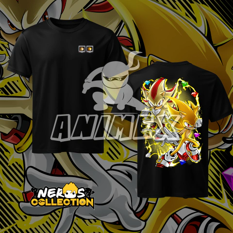 CAMISETA CLASSICA SUPER SONIC E SHADOW
