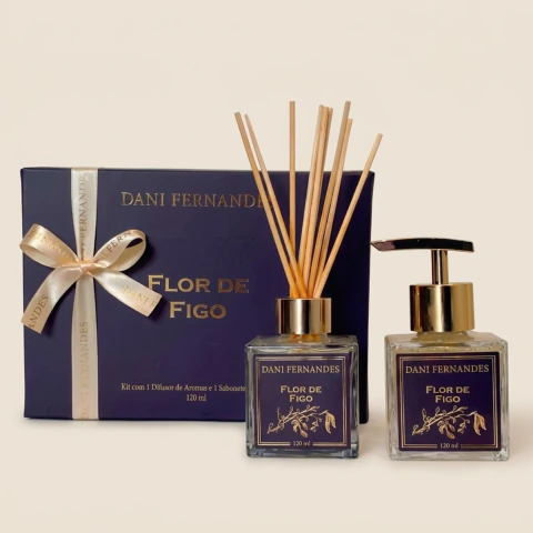 Kit Presenteável Difusor e Sabonete Líquido Flor de Figo 120ml | Dani Fernandes