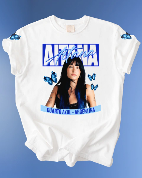 Remera Blanca Aitana Cuarto Azul