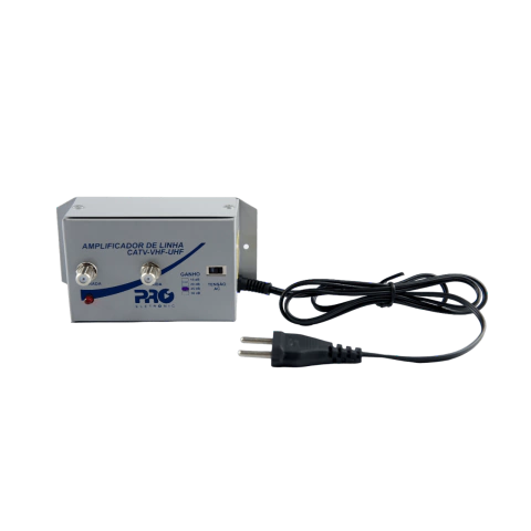 Amplificador Linha VHF/UHF 25dB Bivolt Proeletronic