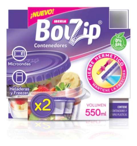 Contenedor Redondo Chico 550 Ml x 2 Iberia - comprar online