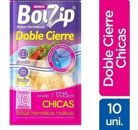 Bolsas Hermeticas Doble Cierre Chicas Pack x 10 - comprar online