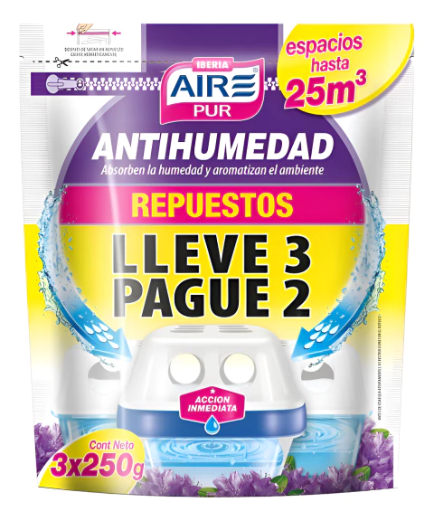 Repuesto Antihumedad Lavanda Pack x 3 Iberia - comprar online