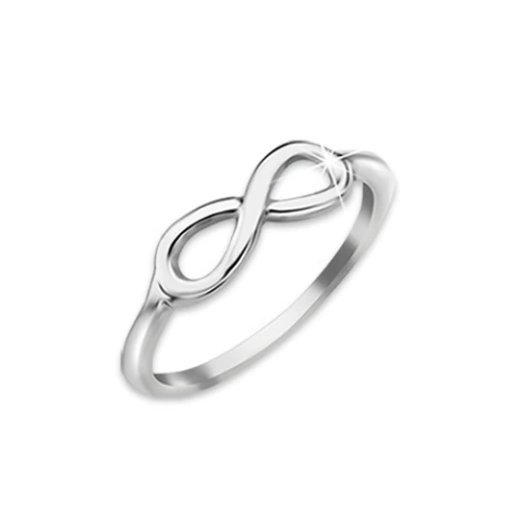 Anillo Infinito plateado talle grande